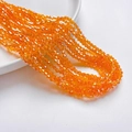 3mm feloranje facetges facetgeslepen kristallen glaskralen voor DIY-sieraden en armbanden - AB Oranje (3mm/Ongeveer 40cm Lengte)