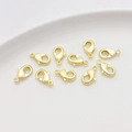 Set van tien 14K vergulde karabijnsluitingen voor DIY sieraden maken hobby - 902 Karabijnsluiting (7*12mm) / Witgoud