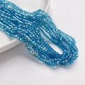 Strengen van 3mm aqua blauwe bicone kristalglas kralen voor DIY sieraden maken - AB Donkerblauw (3mm/Ongeveer 40cm Lengte)