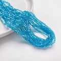 Hemelsblauwe 3mm bicone facet geslepen kristalglas kralen voor DIY sieraden en armbanden - AB Meerblauw (3mm/Ongeveer 40cm Lengte)