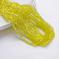 Heldergele 3mm facet geslepen kristalglas kralen voor DIY sieraden en armbanden maken - AB Citroen (3mm/Ongeveer 40cm Lengte)