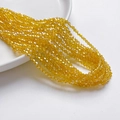 Gouden gefacetteerde glazen kralen 3mm streng voor DIY sieraden en kristallen ketting - AB Champagne (3mm/Ongeveer 40cm Lengte)