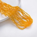 3mm facetgeslepen kristallen glaskralen in oranje voor doe-het-zelf sieraden maken - AB Oranjegeel (3mm/Ongeveer 40cm Lengte)