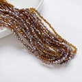 3mm amberkleurige geslepen kristallen glaskralen streng voor DIY sieraden maken - AB Donkere Koffie (3mm/Ongeveer 40cm Lengte)