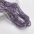 Donkerpaarse bicone kristallen kralen met AB-coating voor DIY-sieraden maken - AB Violet (3mm/Ongeveer 40cm Lengte)