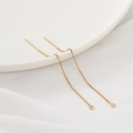 18K gold plated box chain earring threaders with loop connector for DIY jewelry making - Gold