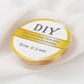 Light gold 0.3mm color-retaining copper wire for DIY jewelry making on transparent spool - 14K Gold 0.3mm (20m)
