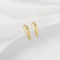 Detailed 14K gold plated earring hooks with vintage textured engraving for DIY jewelry - 14K Gold Filled 6x18.3mm