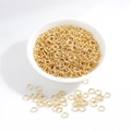14K vergulde gesloten buigringen in een witte kom voor DIY sieraden maken projecten - 14K Goud Verguld (3mm)