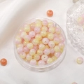 8mm kleurrijke glas kralen in roze en geel voor DIY sieraden maken accessoires - Lichtroze Geel Gradiënt