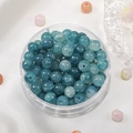8mm ijs-kraak glazen kralen in oceaanblauw voor DIY sieraden maken en kralenarmbanden - Inktblauw