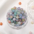 Multi-colored 8mm cracked glass beads in container for DIY jewelry making - Multicolor 4