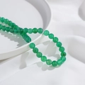 Natuurlijke groene agaat ronde kralen voor DIY sieraden maken gepolijst - Groene Agaat Stijl 8mm