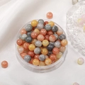 8mm multi-colored cracked glass beads with dragon vein texture for DIY jewelry making - Multicolor 2