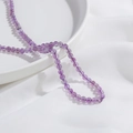Polierte violette Naturachat-Rundperlen für DIY-Schmuck und Armbandherstellung - Amethyst Stil 4mm
