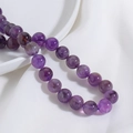 Natürliche lila Achatperlen für DIY-Schmuck mit hochglanzpolierter Mineraltextur - Amethyst Stil 10mm