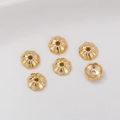 14K vergulde geometrische bloem kralenkapjes voor DIY armband sieraden maken - 14K Pompoenvorm Kraalkapje (6mm)