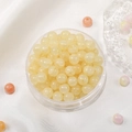 8mm light yellow cracked glass round beads for DIY jewelry and handmade bracelets - Light Yellow