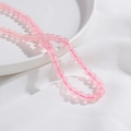 Polierte Naturperlen aus rosa Achat für DIY-Schmuck und handgefertigte Armbänder - Rosenquarz Stil 6mm