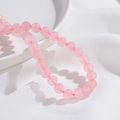 Polierte rosa Quarzperlen für DIY-Armbänder und Schmuckherstellung Projekte - Rosenquarz Stil 8mm