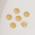 14K goud gevulde holle bloem kralenkapjes voor doe-het-zelf sieradenaccessoires - 18K Trosbloem Kraalkapje (7mm)