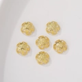 6 stuks 14K gouden holle bloem kralenkapjes voor DIY sieraden maken en armbanden - 18K Opengewerkt Kraalkapje (8mm)