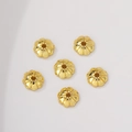 14K goud gevulde holle bloem kralenkapjes voor DIY sieraden maken en armband bedels - 18K Pompoenvorm Kraalkapje (6mm)