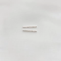 Orecchino a barra in argento minimalista con finitura martellata fatta a mano unica - Tubo Dritto Argento 15mm*1.5mm