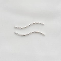 Tubi a onda a S placcati in argento con trama sfaccettata per gioielli fai-da-te - Tubo S Argento 30mm*1.5mm