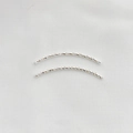 Tubi curvi argentati in oro 14K con texture a vite per la creazione di gioielli fai-da-te - Tubo Curvo Argento 35mm*1.5mm