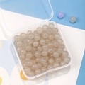 8mm moonstone-colored glass beads for DIY jewelry making in a plastic organizer box - Off White