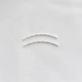 Perla tubo curva in argento lucido con texture sfaccettata per gioielli fai-da-te - Tubo Curvo Argento 30mm*1.5mm