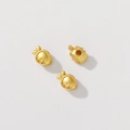Matte gold carrot-shaped charm beads for DIY bracelet jewelry making, set of three pieces - Carrot Spacer Bead
