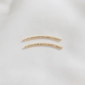 Coppia di tubi curvi riempiti in oro 14K con trama a spirale per la creazione di gioielli - Tubo Curvo Oro 14K 20mm*1.5mm