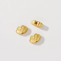 Matte gold auspicious cloud beads for DIY jewelry making with smooth thread holes - Auspicious Cloud Spacer