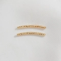 Perline a tubo curvo in oro 14K con taglio a diamante per braccialetti fai da te - Tubo Curvo Oro 14K 30mm*2mm