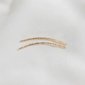 Tubo curvo placcato oro 14K con trama a spirale per la creazione di gioielli fai-da-te - Tubo Curvo Oro 14K 35mm*1.5mm