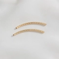 Perline a tubo curvo sfaccettate in oro 14K per la creazione di gioielli fai da te - Tubo Curvo Oro 14K 35mm*2mm