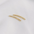 Perline a tubo curvo taglio diamante in oro 14K per creazione di gioielli fai-da-te - Tubo Curvo Oro 18K 20mm*1.5mm