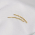 Tubo curvo sfaccettato riempito in oro 14K per la creazione di gioielli fai da te - Tubo Curvo Oro 18K 30mm*1.5mm