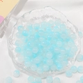 Lichtblauwe ronde doorschijnende glazen kralen voor DIY armbanden en sieraden maken - Meerblauw verloop
