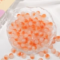 Gepolijste ronde glazen kraal met warm oranje verloop voor DIY sieraden en armbanden - Oranje Verloop