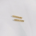 Distanziatori a tubo in oro 14K con trama diamantata per creazione di gioielli fai-da-te - Tubo Dritto Oro 18K 10mm*1.5mm