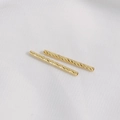 Perline a tubo dritto sfaccettate in oro 14K per creazione di gioielli fai-da-te - Tubo Dritto Oro 18K 20mm*1.5mm
