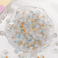 Cuentas de vidrio en colores caramelo azul y naranja para crear joyas artesanales - Degradado Naranja Azul