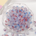 Cuentas redondas de vidrio esmerilado con degradado rojo y azul para hacer bisutería - Degradado Rojo Azul