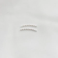 Tubo curvo in argento per bracciale con trama sfaccettata per creazione gioielli DIY - Tubo Curvo Argento 20mm*1.5mm