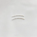 Tubi curvi filettati in argento per la creazione di bracciali e collane fai-da-te - Tubo Curvo Argento 25mm*1.5mm