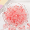 Cuentas de vidrio degradado rosa y blanco para joyas DIY en una bandeja de vidrio elegante - Degradado Rojo