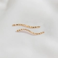 Tubo curvo ondulato placcato oro 14K con finitura diamantata per creazione di gioielli - Tubo S Oro 14K 25mm*1.5mm
